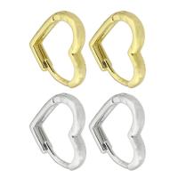 Messing Huggie Hoop Earring, plated, mode sieraden & voor vrouw, meer kleuren voor de keuze, 16x15x3mm, Verkocht door pair