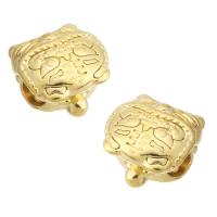 Brass Jewelry Beads, gold color plated, fashion jewelry & DIY, golden, 12x11x9mm, Sold By PC