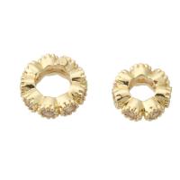 Bijoux pendentifs en laiton, Placage de couleur d'or, bijoux de mode & DIY & normes différentes pour le choix & pavé de micro zircon, doré, Vendu par PC