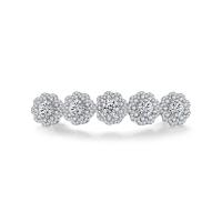 Alligator Hair Clip Brass Flower platinum color plated micro pave cubic zirconia & for woman nickel lead & cadmium free Sold By PC