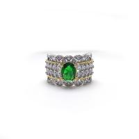 Vještački dijamant Ring Finger, Mesing, pozlaćen, prilagodljiv & za žene & s Rhinestone, Veličina:6-8, Prodano By PC