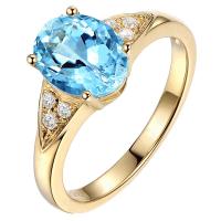 De Ring van de Vinger van het kristal, Messing, met Kristal, Ovaal, plated, verstelbaar & micro pave zirconia & voor vrouw, meer kleuren voor de keuze, Maat:6-8, Verkocht door PC
