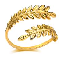 Палец кольцо из нержавеющей стали, Нержавеющая сталь 304, плакированный настоящим золотом, регулируемый & Женский, Много цветов для выбора, размер:6-8, продается PC