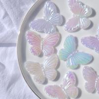 Mobile Phone DIY Decoration, Resin, Butterfly, Random Color, 31x42mm, Sold By PC