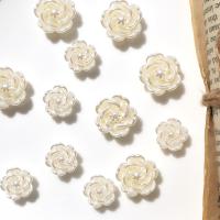 Mobile Phone DIY Decoration, Resin, Flower, stoving varnish, different size for choice, white, 100PCs/Bag, Sold By Bag