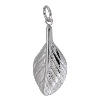 Stainless Steel Pendants, 316 Stainless Steel, Leaf, DIY, original color, 14x28x4mm, Hole:Approx 4mm, Sold By PC