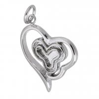 Stainless Steel Heart Pendants, 316 Stainless Steel, DIY & hollow, original color, 20x24x3mm, Hole:Approx 4mm, Sold By PC