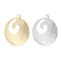 Brass Jewelry Pendants Round plated fashion jewelry & DIY Approx 1mm Sold By PC