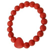 Gemstone Bracelets, fashion jewelry & for woman, red, 18x18.50x8.50mm, Sold Per 8 Inch Strand
