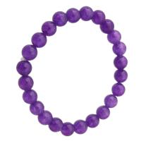 Quartz Bracelets, Amethyst, fashion jewelry & for woman, purple, 8x8x8mm, Sold Per 7.8 Inch Strand