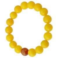 Joyería pulsera de ágata, Ágata amarilla, Natural & para mujer, amarillo, 12x12x12mm, Vendido para 8 Inch Sarta