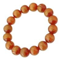 Gemstone Bracelets printing Natural & fashion jewelry & for woman orange Sold Per 7.4 Inch Strand