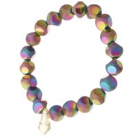 Resin Bracelets, 316 Stainless Steel, with Resin, colorful plated, fashion jewelry & for woman, multi-colored, 8x19.50x8mm, Sold Per 8 Inch Strand