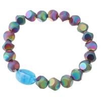 Resin Bracelets, 316 Stainless Steel, with Resin, colorful plated, fashion jewelry & for woman, multi-colored, 18x12.50x6mm, Sold Per 8 Inch Strand