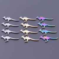 Stainless Steel Animal Pendants, 304 Stainless Steel, Kangaroo, Vacuum Ion Plating, DIY, more colors for choice, 11x19mm, Sold By PC