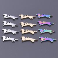 Stainless Steel Animal Pendants 304 Stainless Steel Dog Vacuum Ion Plating DIY Sold By PC