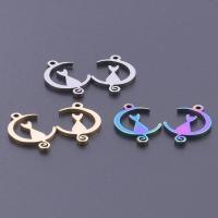 Stainless Steel Animal Pendants, 304 Stainless Steel, Vacuum Ion Plating, DIY, more colors for choice, 15x10mm, Sold By PC