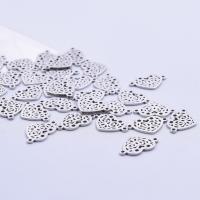 Stainless Steel Heart Pendants, 304 Stainless Steel, Vacuum Ion Plating, DIY & 1/1 loop, more colors for choice, 5x15mm, Sold By PC