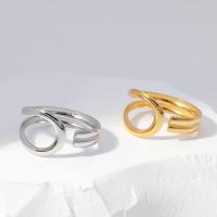 Rustfrit stål fingre Ringe, 304 rustfrit stål, mode smykker & forskellig størrelse for valg & for kvinde, flere farver til valg, Solgt af PC