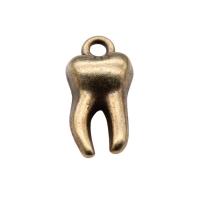 Tibetan Style Pendants, Tooth, plated, DIY, more colors for choice, nickel, lead & cadmium free, 16x8mm, Sold By PC