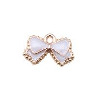 Zinc Alloy Enamel Pendants Bowknot gold color plated DIY nickel lead & cadmium free Sold By PC