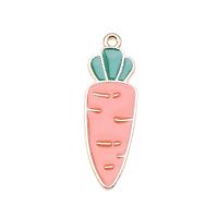 Zinc Alloy Enamel Pendants Carrot gold color plated DIY nickel lead & cadmium free Sold By PC