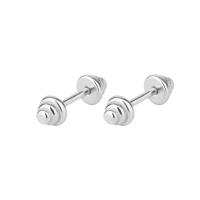 925 Sterling Silver Stud Earrings platinum plated fashion jewelry & for woman Sold By Pair