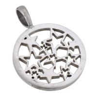 Stainless Steel Pendants, 304 Stainless Steel, DIY & hollow, original color, 25x34x8mm, Hole:Approx 6mm, Sold By PC