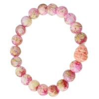 Gemstone Браслеты, Полудрагоценный камень, естественный & ювелирные изделия моды & Женский, розовый, 14x11x11mm, Продан через 8 дюймовый Strand