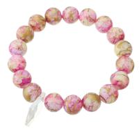 Pulseiras de pedras preciosas, misto de pedras semi-preciosas, Natural & joias de moda & para mulher, rosa, 5x19x12mm, vendido para 7 inchaltura Strand