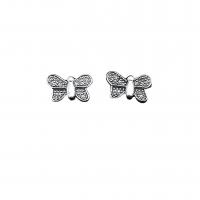 Zinc Alloy Jewelry Beads Butterfly antique silver color plated vintage & DIY nickel lead & cadmium free Approx Sold By Bag