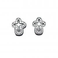 Zinc Alloy Jewelry Beads Cross antique silver color plated vintage & DIY nickel lead & cadmium free Approx Sold By Bag