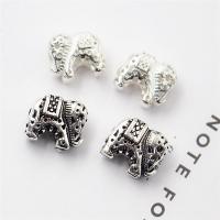 925 Sterling Silver Spacer Bead, Elephant, DIY, more colors for choice, 11.50x13mm, Hole:Approx 3mm, Sold By PC