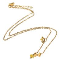 Stainless Steel Jewelry Necklace, 316 Stainless Steel, with Resin, gold color plated, fashion jewelry & for woman & with rhinestone, golden, 6x6x6mm, Length:17.5 Inch, Sold By PC