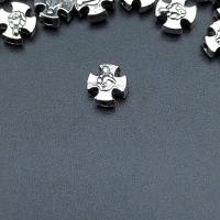 Zinc Alloy Jewelry Beads Cross antique silver color plated vintage & DIY nickel lead & cadmium free Approx Sold By Bag