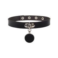 Fashion Choker Necklace, PU Leather, with Tibetan Style, plated, fashion jewelry & for woman, more colors for choice, 18mm, Length:Approx 41 cm, Sold By PC