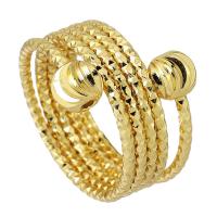 Ring Finger mosiądz, Platerowane w kolorze złota, biżuteria moda & dla kobiety, bez zawartości niklu, ołowiu i kadmu, rozmiar:5.5, sprzedane przez PC