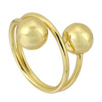 Ring Finger mosiądz, Platerowane w kolorze złota, biżuteria moda & dla kobiety, bez zawartości niklu, ołowiu i kadmu, rozmiar:4, sprzedane przez PC