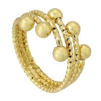 Ring Finger mosiądz, Platerowane w kolorze złota, biżuteria moda & dla kobiety, bez zawartości niklu, ołowiu i kadmu, rozmiar:6.5, sprzedane przez PC