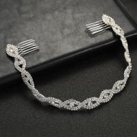 Headband, Tibetan Style, fashion jewelry & for woman & with rhinestone, more colors for choice, nickel, lead & cadmium free, 300x15mm, Sold By PC