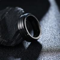 Вольфрамовое стальное кольцо для мужчин, Вольфрама сталь, Другое покрытие, ювелирные изделия моды & разный размер для выбора & Мужский, черный, 8x3.30mm, продается PC