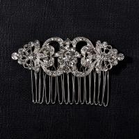 Decorative Hair Combs Zinc Alloy & for woman & with rhinestone nickel lead & cadmium free Sold By PC