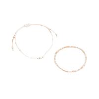 Fashion Jewelry Anklet Glass Beads with Zinc Alloy 2 pieces & Bohemian style Sold By Set