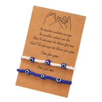 Evil Eye Jewelry Bracelet, Glass Beads, Unisex & different styles for choice, more colors for choice, nickel, lead & cadmium free, Sold By Set