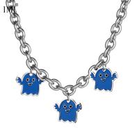 Stainless Steel Jewelry Necklace 304 Stainless Steel Ghost polished Halloween Design & fashion jewelry original color Sold By PC