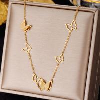 Stainless Steel Jewelry Necklace, 304 Stainless Steel, with 1.97inch extender chain, Vacuum Ion Plating, fashion jewelry & for woman, golden, Length:Approx 15.75 Inch, Sold By PC