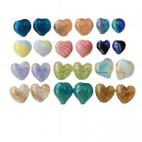 الخرز امبورك اليدوية, قلب, ديي & حجم مختلفة للاختيار, المزيد من الألوان للاختيار, تباع بواسطة PC