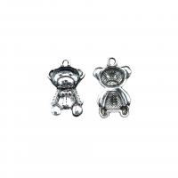 Tibetan Style Animal Pendants, Bear, antique silver color plated, vintage & DIY, nickel, lead & cadmium free, 11x17mm, Approx 100PCs/Bag, Sold By Bag