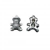 Zinc Alloy Animal Pendants Bear antique silver color plated vintage & DIY nickel lead & cadmium free Approx Sold By Bag