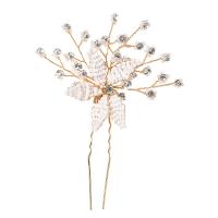 Hair Stick Brass with Seedbead fashion jewelry & for woman & with rhinestone nickel lead & cadmium free Sold By PC